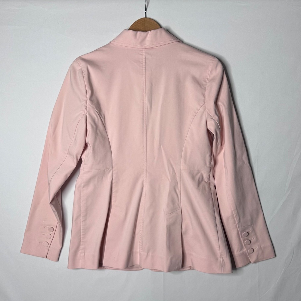 Cabi Grace Blazer 4 Carnation Pink Preppy Career Casual Stretch Cotton Excellent - Picture 3 of 13